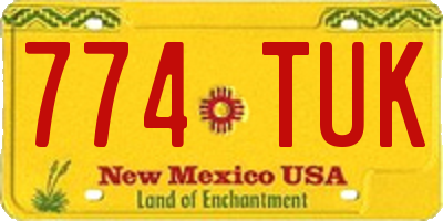 NM license plate 774TUK