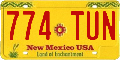 NM license plate 774TUN