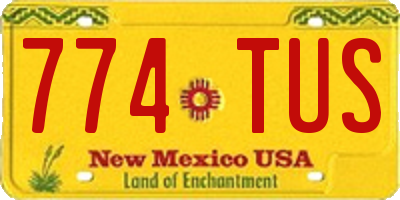 NM license plate 774TUS