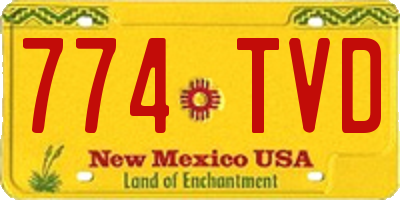 NM license plate 774TVD