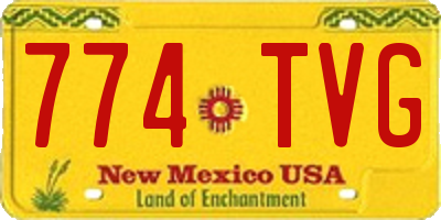 NM license plate 774TVG