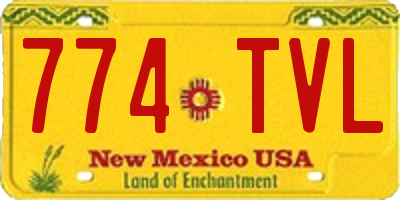 NM license plate 774TVL