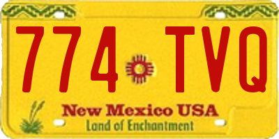 NM license plate 774TVQ
