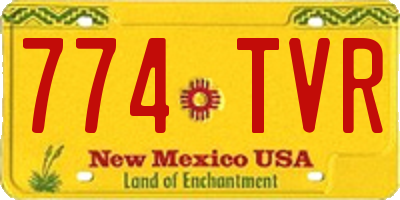NM license plate 774TVR