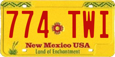 NM license plate 774TWI
