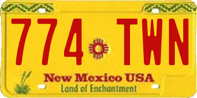 NM license plate 774TWN