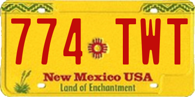 NM license plate 774TWT