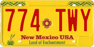 NM license plate 774TWY