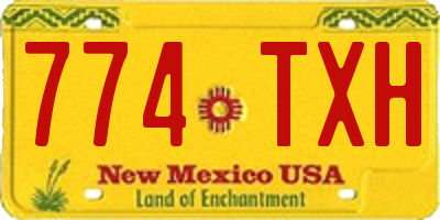 NM license plate 774TXH