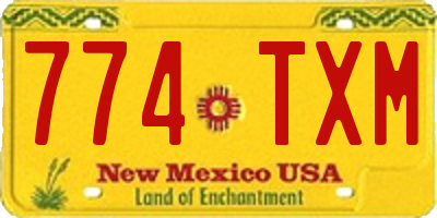 NM license plate 774TXM