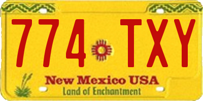 NM license plate 774TXY