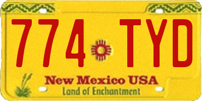 NM license plate 774TYD