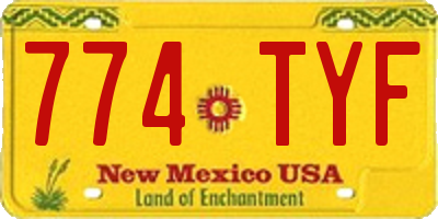 NM license plate 774TYF