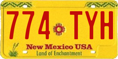 NM license plate 774TYH