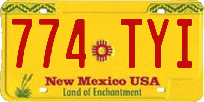 NM license plate 774TYI