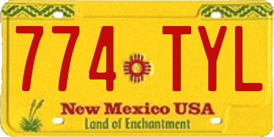 NM license plate 774TYL