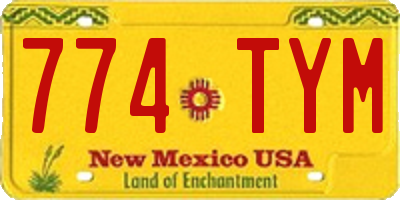 NM license plate 774TYM