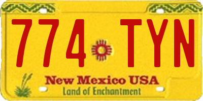 NM license plate 774TYN