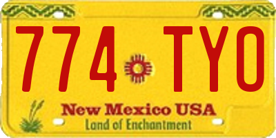 NM license plate 774TYO