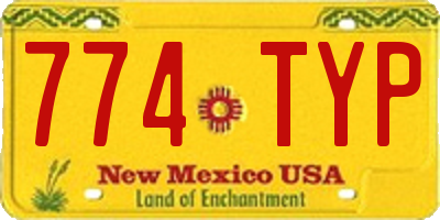 NM license plate 774TYP