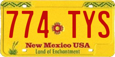 NM license plate 774TYS