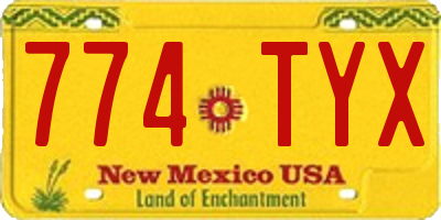 NM license plate 774TYX