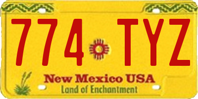 NM license plate 774TYZ