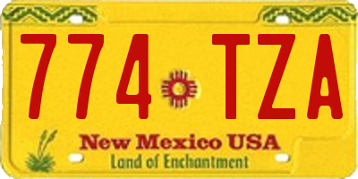 NM license plate 774TZA