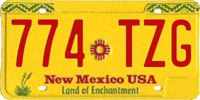 NM license plate 774TZG