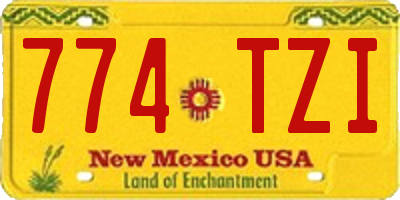 NM license plate 774TZI
