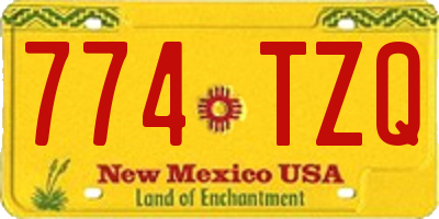 NM license plate 774TZQ
