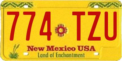 NM license plate 774TZU