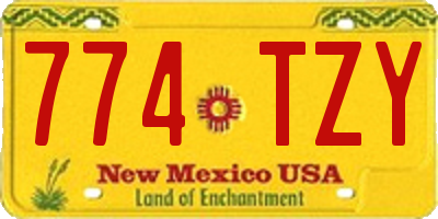 NM license plate 774TZY