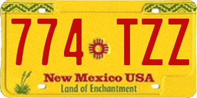 NM license plate 774TZZ