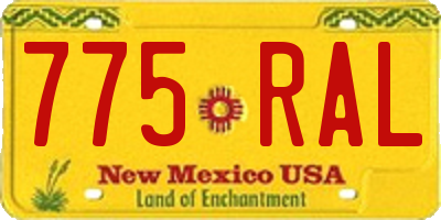 NM license plate 775RAL