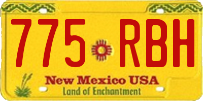 NM license plate 775RBH