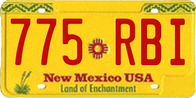 NM license plate 775RBI