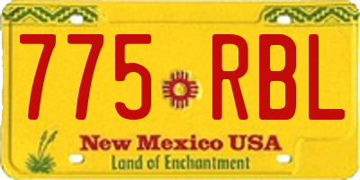 NM license plate 775RBL