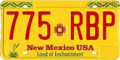 NM license plate 775RBP