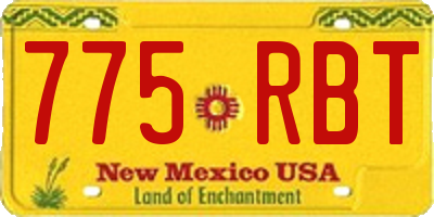NM license plate 775RBT