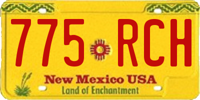 NM license plate 775RCH