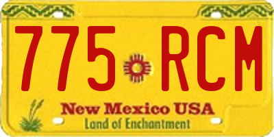NM license plate 775RCM