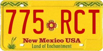 NM license plate 775RCT