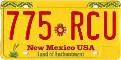NM license plate 775RCU