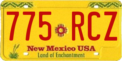 NM license plate 775RCZ