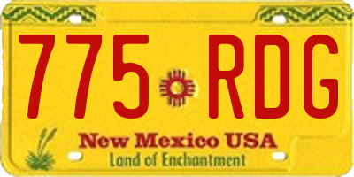 NM license plate 775RDG