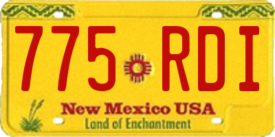 NM license plate 775RDI