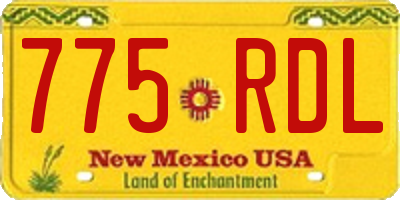 NM license plate 775RDL