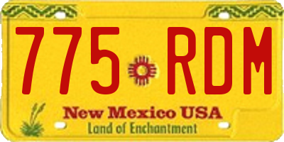 NM license plate 775RDM