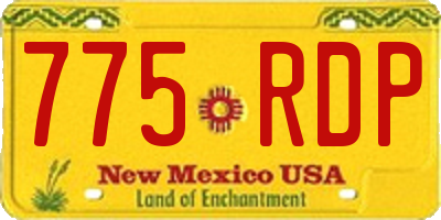 NM license plate 775RDP